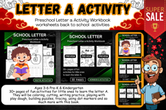 Preschool Letter a Activity For Kids activities worksheet Product Image 1