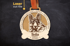 Dog Medal German Shepherd SVG laser cut files for Glowforge Product Image 1