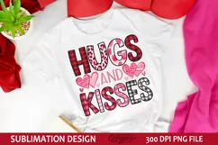 Hugs And Kisses - Valentine's Day Sublimation PNG Design Product Image 2