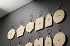 Blank Keychains Bundle Laser Cut Shapes Wood Acrylic Keychai Product Image 2