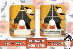 Halloween Black Cat Gift Card, Kids Halloween Money Card Product Image 1