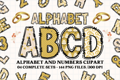 Wedding Alphabet clipart, wedding letters doodle Product Image 1