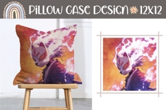 Samurai Pillow Design, Japanese Pillow Sublimation Product Image 1