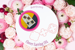 Clover Layered Earring Laser Cut File- SVG FILE Product Image 1