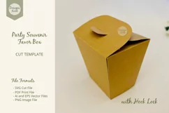 Party Favor Box Template- SVG PNG EPS PDF File Formats Product Image 1