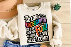 So Long Kindergarten svg | Svg Files for Cricut | Shirt Svg Product Image 1