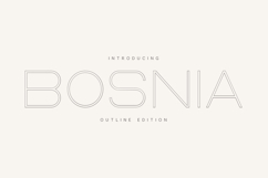 Bosnia Outline Modern Geometric Display Typeface Product Image 1