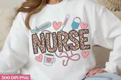 Nurse PNG, Valentine Nurse Sublimation PNG Product Image 2