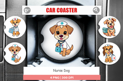 Car Coaster Nurse Dog Product Image 1