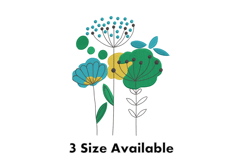 Abstract Botanical Embroidery Design with Modern Style Product Image 1