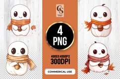 Cute Autumn Pumpkin Character Sublimation PNG Product Image 1