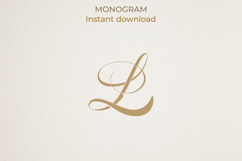 L Monogram Logo, Elegant Initial Monogram Product Image 1