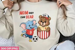 Mom Baby Char Bear PNG, Cute Animal Sublimation Product Image 2