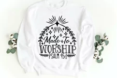 Made To Worship Svg, Christian Svg, Bible Verse Svg. Product Image 2