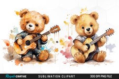 Watercolor Teddy PNG Clipart Product Image 1