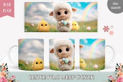 Funny Easter Sheep Mug Design, Easter Chick Mug Sublimation Product Image 1