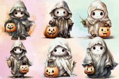 Cute Ghost Clipart Sublimation Bundle, Cute Ghost Clipart Product Image 2