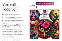 Womens day Clipart, 8th of march, Feminine symbol girl Product Image 2