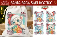 Christmas Tiger Santa Sack, Winter Santa Sack Designs Product Image 1
