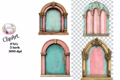 Arches, Shabby Chic , PNG, Junk Journal, Clipart Product Image 1