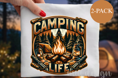 Camping Life PNG, Adventure Campfire Sublimation Design Product Image 1