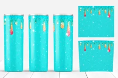 Skinny tumbler design. 20 oz, Shine Glitter Sublimation PNG. Product Image 3