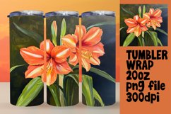Oil Flower Tumbler Wrap Sublimation Design for 20oz Product Image 1
