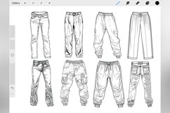 100 Procreate Pants Stamp Brushes Product Image 2