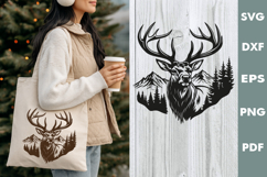 Vintage Deer Design, Cutting board laser SVG, Cricut Product Image 2