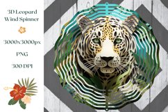 3D Leopard Wind Spinner Design, 3D Leopard Sublimation Product Image 1