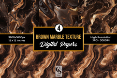 Brown Marble Texture Digital Paper Product Image 1