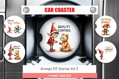Grumpy Elf Diaries Car Coaster Product Image 1