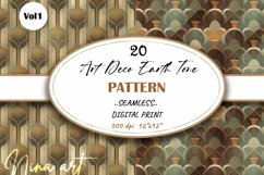 Art Deco Earth Tone Seamless Digital Paper Product Image 1