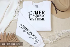 Her Embrace is Home SVG - Mother's Day Sleeve T shirt Design Product Image 1