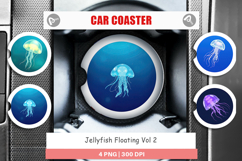 Car Coaster Floating Jellyfish Product Image 1
