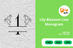 Lily Blossom Line Monogram Product Image 1