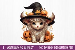 Halloween Highland Cow Clipart Sublimation, Halloween PNG Product Image 2