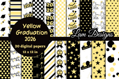 Graduation 2026 Yellow digital papers Product Image 1