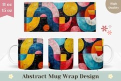Colorful Coffee Mug Wrap Design, Abstract Mug Sublimation Product Image 1