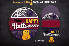 Happy Halloween Sign SVG laser cut file for Glowforge Product Image 2