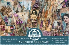 Mixed Media Lavender Serenade junk journal kit Product Image 1