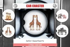 Safari Sweethearts Car Coaster Product Image 1