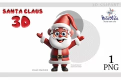 3D santa claus,santa claus clipart,3D christmas,christmas Product Image 1