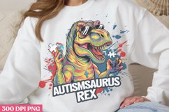 Autismsaurus rex PNG, Autism Sublimation PNG Product Image 2