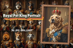 Royal Dogs King Portrait Wallart Product Image 1