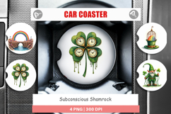 Subconscious Shamrock Car Coaster Product Image 1