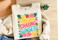 Forever Chasing Sunsets Svg | Svg Files | Shirt Svg Product Image 2