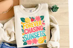 Forever Chasing Sunsets Svg | Svg Files | Shirt Svg Product Image 2