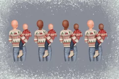 Christmas mom baby clipart, xMas clip art, Christmas PNG Product Image 5