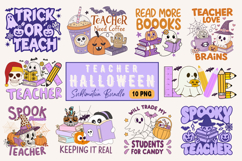 Halloween Teacher Sublimation Bundle, Teachers day Halloween Product Image 1